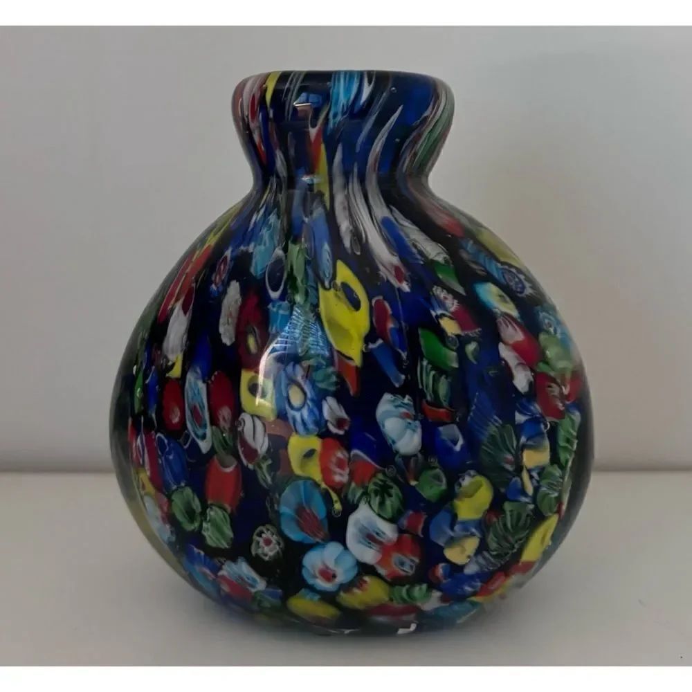 Rare VTG MURANO ART Glass Millefiori Mini Vase
